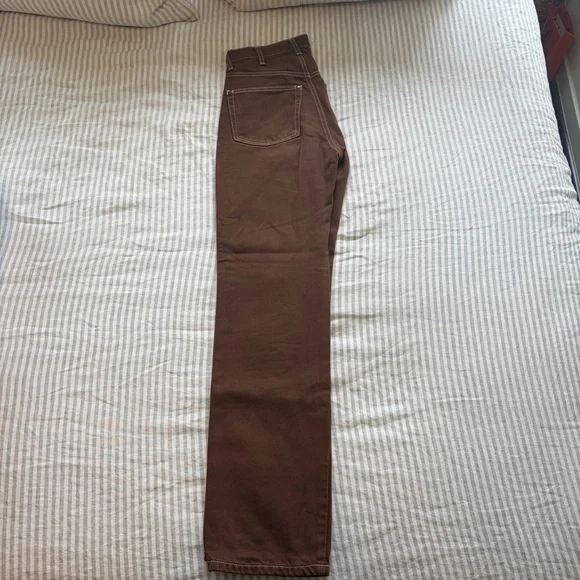 Reformation Cowboy High Rise Straight Jean Chocolate - Picture 4 of 6